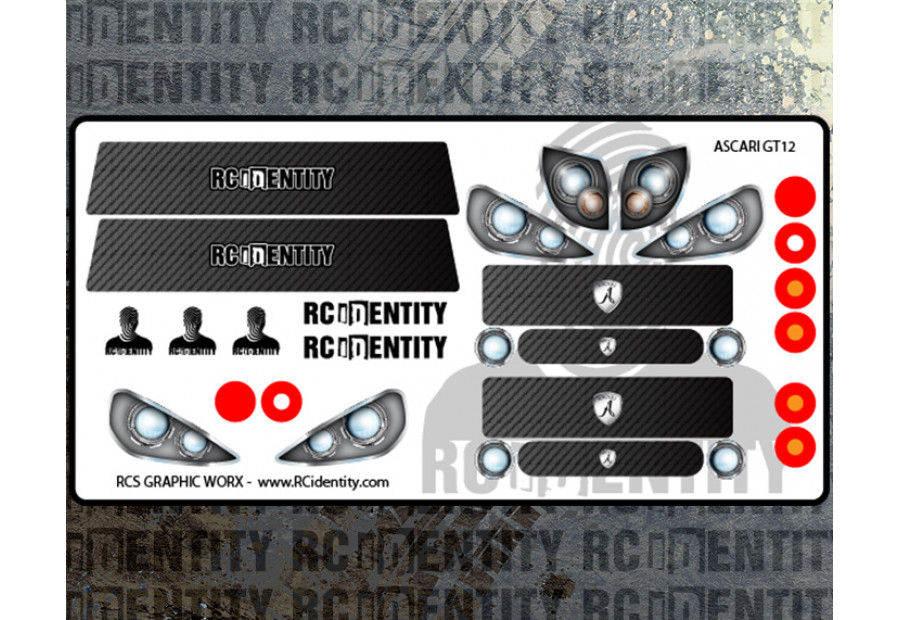 Headlight Stickers - GT12 Ascari / Type A