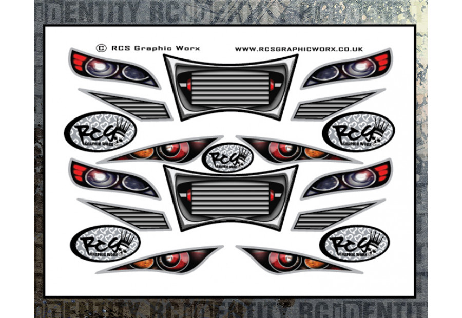 Headlight Stickers - 1/10 Touring Car Set 2